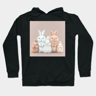 cute bunny rabbits loaf Hoodie